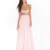 Madison James 17-259 Strapless Sequin Embellished Chiffon Gown