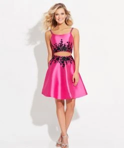 Cocktail Dresses Madison James - 17-511 Two Piece Short Lace Dress