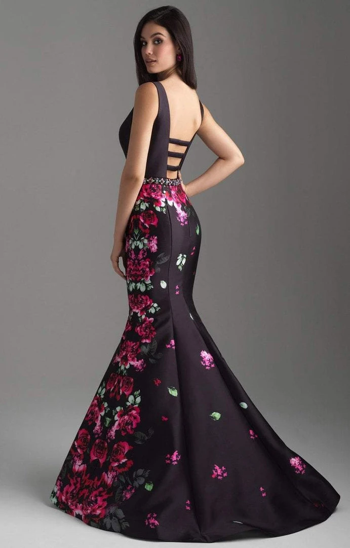 Madison James - 18-601 Plunging Ladder Back Floral Mermaid Gown 4 Madison James - 18-601 Plunging Ladder Back Floral Mermaid Gown