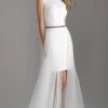 Madison James - 18-616 Cap Sleeve Sequin Ornate Overskirt Gown