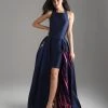 Madison James - 18-620 Halter Neck Mikado High Low Gown Formal Gowns 1 Madison James - 18-620 Halter Neck Mikado High Low Gown Formal Gowns