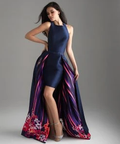 Madison James - 18-620 Halter Neck Mikado High Low Gown Formal Gowns 6 Madison James - 18-620 Halter Neck Mikado High Low Gown Formal Gowns