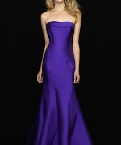 Madison James - 18-635 Strapless Mikado Mermaid Gown