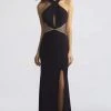 Madison James - 18-661 Fitted Halter Keyhole Evening Dress Formal Gowns