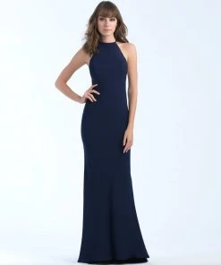 Madison James - 18-677 Sleeveless Halter Sheath Dress