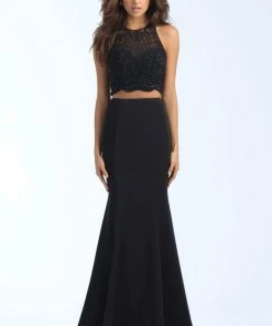 Formal Gowns Madison James - 18-688 Beaded Halter Trumpet Dress