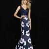 Formal Gowns Madison James - 18-699 Two Piece Lace And Floral Print Trumpet Dress 1 Formal Gowns Madison James - 18-699 Two Piece Lace And Floral Print Trumpet Dress