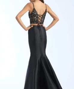 Madison James - 18-703 Two-Piece Lace Bodice Sculpted Mermaid Gown