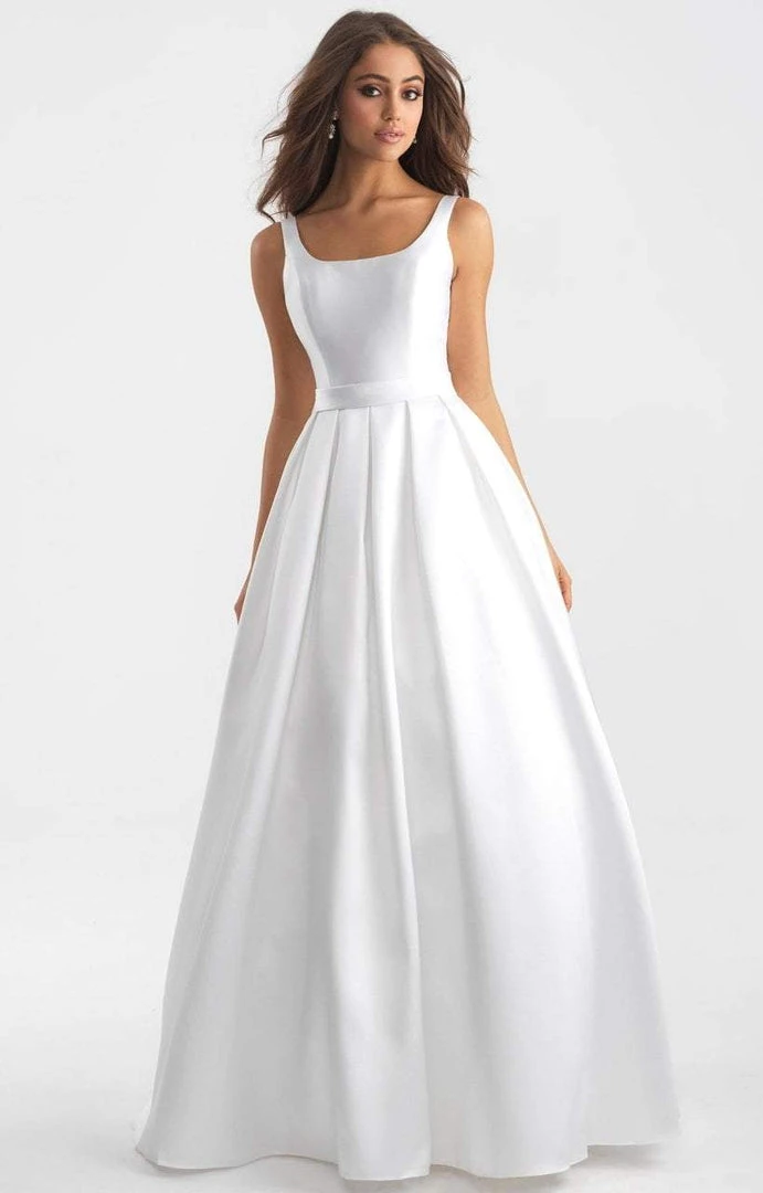 Madison James - 18-735 Ribbon Accented Plunging Back Lustrous Ballgown Formal Gowns 7 Madison James - 18-735 Ribbon Accented Plunging Back Lustrous Ballgown Formal Gowns
