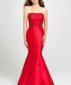 Formal Gowns Madison James - 19-118 Ruffled Beaded Strapless Mermaid Gown 9 Formal Gowns Madison James - 19-118 Ruffled Beaded Strapless Mermaid Gown