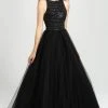 Madison James - 19-119 Beaded Jewel Pleated Ballgown Formal Gowns 1 Madison James - 19-119 Beaded Jewel Pleated Ballgown Formal Gowns
