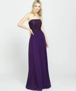 Formal Gowns Madison James - 19-120 Beaded Strapless A-Line Evening Dress 8 Formal Gowns Madison James - 19-120 Beaded Strapless A-Line Evening Dress
