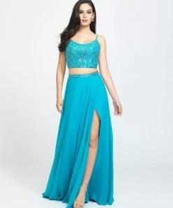 Madison James - 19-129 Beaded Bodice Chiffon A-Line Gown 11 Madison James - 19-129 Beaded Bodice Chiffon A-Line Gown