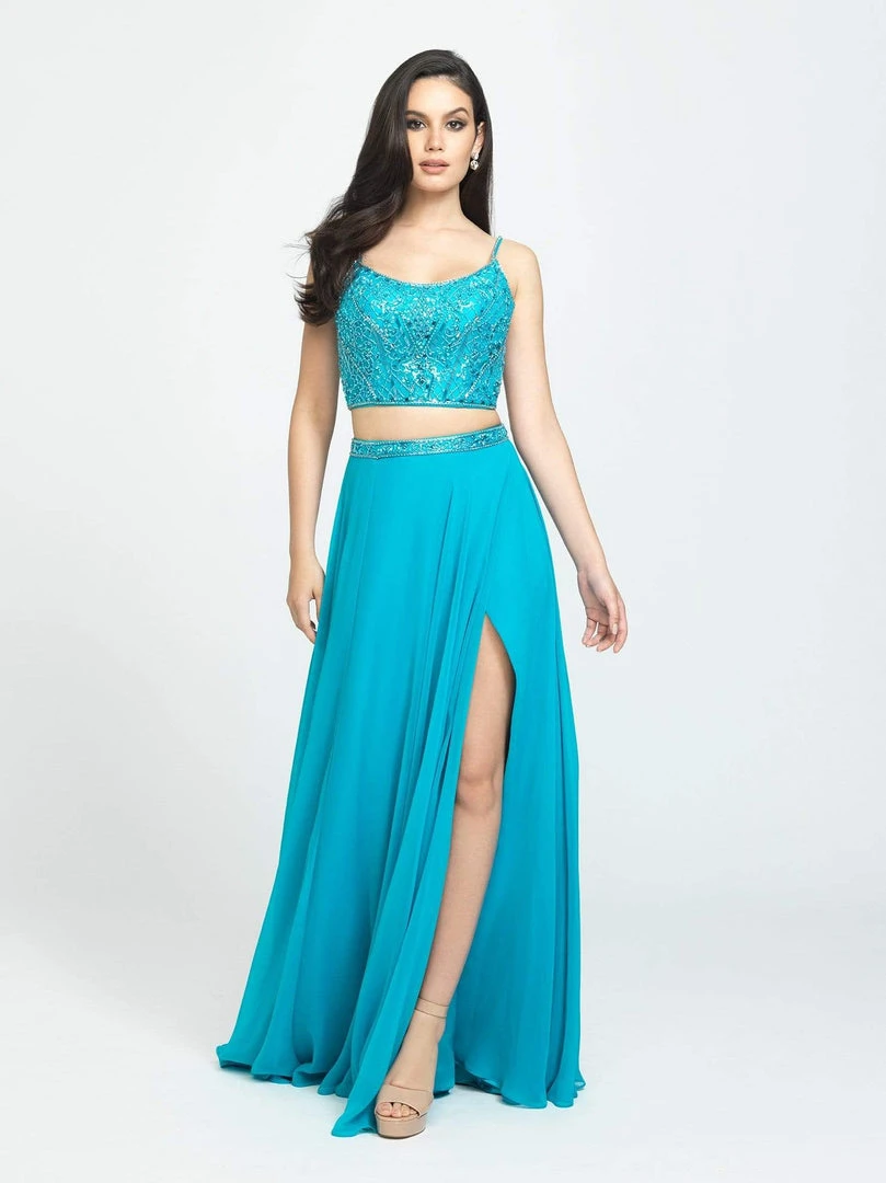 Madison James - 19-129 Beaded Bodice Chiffon A-Line Gown 6 Madison James - 19-129 Beaded Bodice Chiffon A-Line Gown