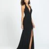 Formal Gowns Madison James - 19-140 Plunging Halter Open Back Dress