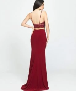 Madison James - 19-151 Two Piece Lace Jersey Trumpet Dress 8 Madison James - 19-151 Two Piece Lace Jersey Trumpet Dress