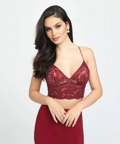 Madison James - 19-151 Two Piece Lace Jersey Trumpet Dress 9 Madison James - 19-151 Two Piece Lace Jersey Trumpet Dress
