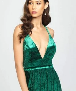 Madison James - 19-156 Plunging V-Neck A-Line Dress 10 Madison James - 19-156 Plunging V-Neck A-Line Dress