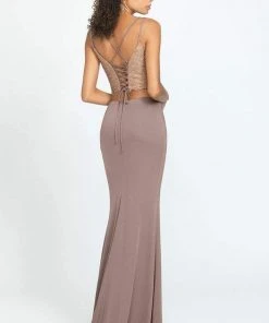 Formal Gowns Madison James - 19-167 Two Piece Beaded Jersey Trumpet Dress