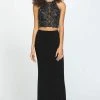 Madison James - 19-189 Beaded Lace Two Piece Jersey Sheath Dress