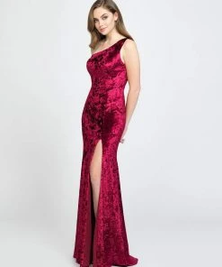 Formal Gowns Madison James - 19-192 One Shoulder Velvet Trumpet Dress