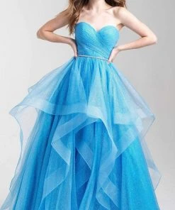 Formal Gowns Madison James - 20-300 Ruched Strapless Ruffled Ballgown