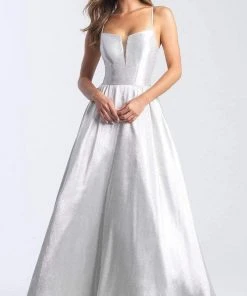 Madison James - 20-310 Square Mikado A-Line Dress