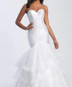 Madison James - 20-311 Sweetheart Tiered Ruffle Mermaid Dress Formal Gowns