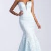 Madison James - 20-329 Plunging Sweetheart Lace Openwork Gown Formal Gowns