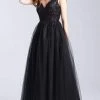 Madison James - 20-354 Sequined V-neck Tulle A-line Gown 2 Madison James - 20-354 Sequined V-neck Tulle A-line Gown