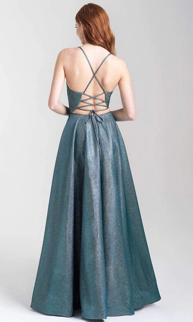 Madison James - 20-381 Shimmer Knit Scoop A-line Dress Formal Gowns 4 Madison James - 20-381 Shimmer Knit Scoop A-line Dress Formal Gowns