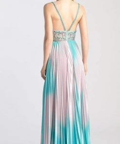 Madison James - 20-396 V-Neckline Sequin And Bead A-Line Dress 6 Madison James - 20-396 V-Neckline Sequin And Bead A-Line Dress