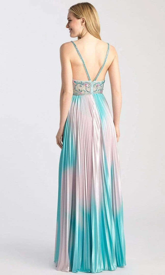 Madison James - 20-396 V-Neckline Sequin And Bead A-Line Dress 4 Madison James - 20-396 V-Neckline Sequin And Bead A-Line Dress