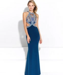 Formal Gowns Madison James - Cut Out Long Jersey Dress 17-300 9 Formal Gowns Madison James - Cut Out Long Jersey Dress 17-300