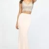 Madison James - Two Piece Beaded Jersey Trumpet Dress 19-167 - 1 Pc Peach In Size 00 Available Formal Gowns 1 Madison James - Two Piece Beaded Jersey Trumpet Dress 19-167 - 1 Pc Peach In Size 00 Available Formal Gowns