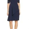 Cocktail Dresses Maggy London - G3278M Elbow Sleeve Ruffle Wrap Sheath Dress 2 Cocktail Dresses Maggy London - G3278M Elbow Sleeve Ruffle Wrap Sheath Dress