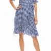 Cocktail Dresses Maggy London - G3958M Gingham Print Ruffle Trimmed Dress
