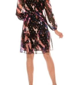 Plus Size Dresses Maggy London - G4814M V-Neck Empire Short Dress