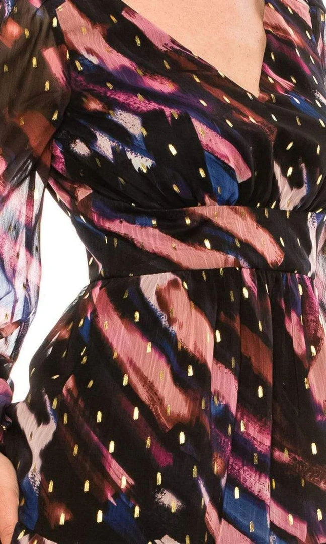 Plus Size Dresses Maggy London - G4814M V-Neck Empire Short Dress 5 Plus Size Dresses Maggy London - G4814M V-Neck Empire Short Dress