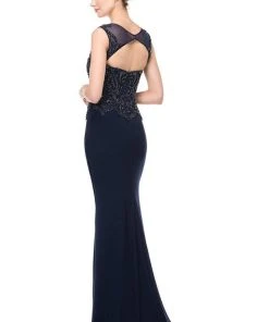 Marsoni By Colors - M155 Beaded Baroque Illusion Gown 9 Marsoni By Colors - M155 Beaded Baroque Illusion Gown