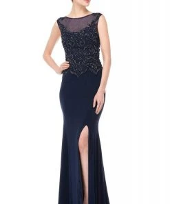 Marsoni By Colors - M155 Beaded Baroque Illusion Gown 8 Marsoni By Colors - M155 Beaded Baroque Illusion Gown