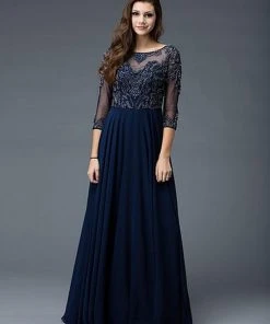 Formal Gowns Marsoni By Colors - M189 Chiffon Scoop Neck A-Line Dress 11 Formal Gowns Marsoni By Colors - M189 Chiffon Scoop Neck A-Line Dress