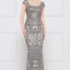 Marsoni By Colors - M264 Lace Square Neck Trumpet Dress