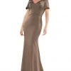 Marsoni By Colors - M284 Embellished V-neck Trumpet Dress