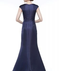 Marsoni By Colors - MV1007 Embroidered Plunging V-neck Mermaid Dress Formal Gowns