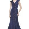 Marsoni By Colors - MV1007 Embroidered Plunging V-neck Mermaid Dress Formal Gowns 1 Marsoni By Colors - MV1007 Embroidered Plunging V-neck Mermaid Dress Formal Gowns