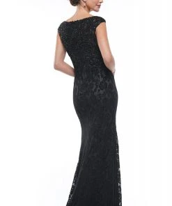 Formal Gowns Marsoni By Colors - MV1019 Cap Sleeve Beaded Lace Sheath Gown 6 Formal Gowns Marsoni By Colors - MV1019 Cap Sleeve Beaded Lace Sheath Gown