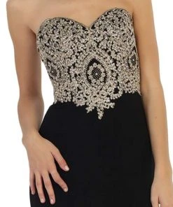 Formal Gowns May Queen - Appliqued Prom Gown With Slit 15 Formal Gowns May Queen - Appliqued Prom Gown With Slit