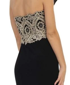 Formal Gowns May Queen - Appliqued Prom Gown With Slit 17 Formal Gowns May Queen - Appliqued Prom Gown With Slit