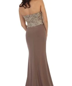 Formal Gowns May Queen - Appliqued Prom Gown With Slit 21 Formal Gowns May Queen - Appliqued Prom Gown With Slit